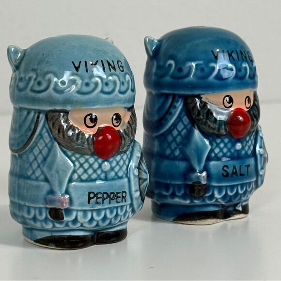 Vintage Viking Ceramic Salt & Pepper Shakers - Picture 2 of 8